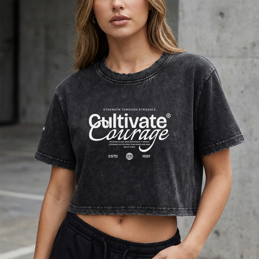 "Courage" Oversized 220GM Crop Top