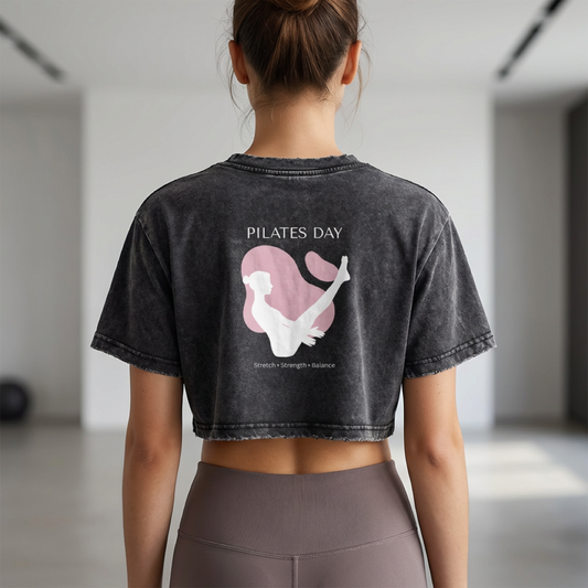 "Pilates" Oversized 220GM Crop Top